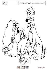 lady-ve-tramp boyama sayfaları